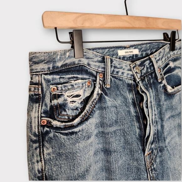 GRLFRND Womens Karolina High Rise Skinny Blue Jeans 29 Premium Denim Distressed - Picture 3 of 7